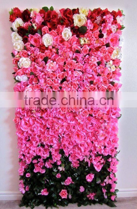3ft x 6ft Finished Ombre Rose Flower Wall for Wedding