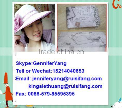 cotton scarf with pompoms lady's double 100 cotton voile scarf