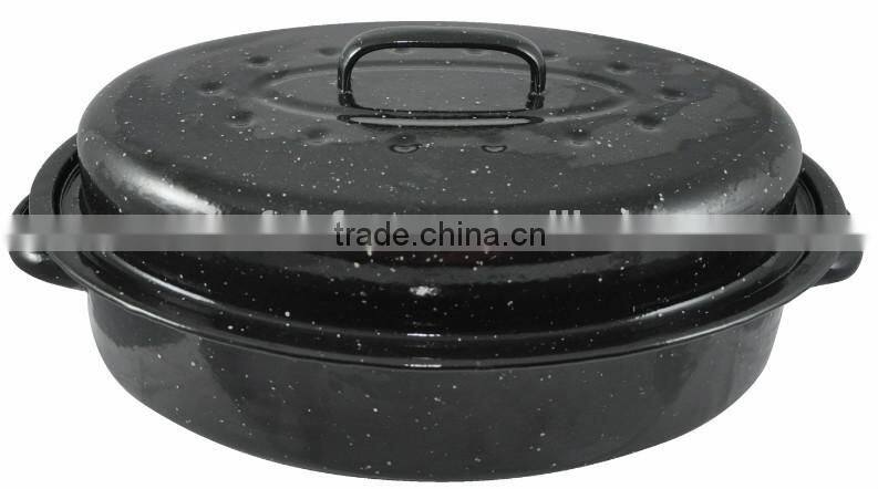 Enamel Coated Steel pot,Enamel Roast chicken Pan ,Enamel Oval Roaster , self basting oval roaster,Roast chicken machine,