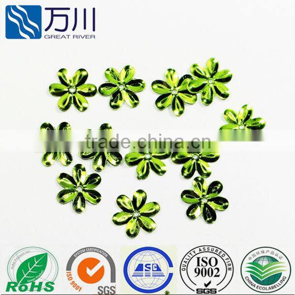 Bulk Green Color Flower Loose Sequin in 2014 New Design