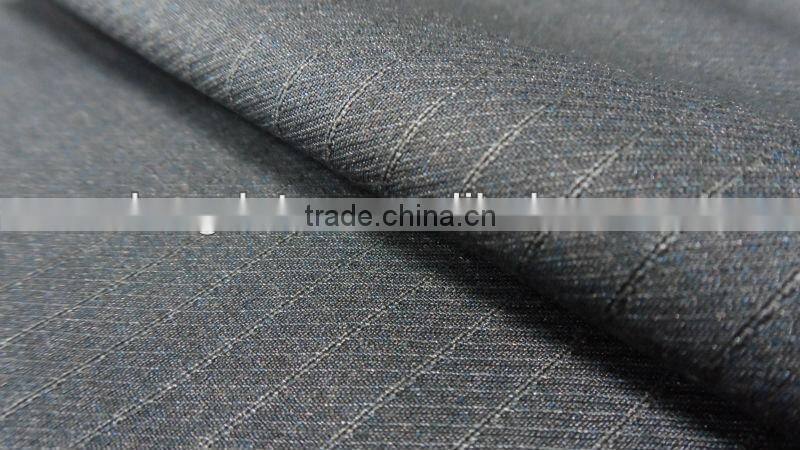 viscose and polyster stripe men TR suiting fabric