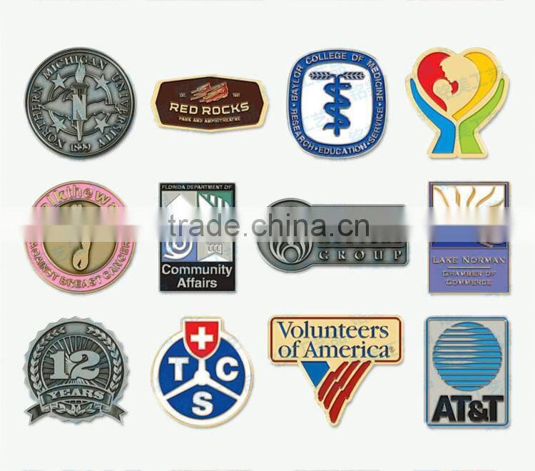 Made metal die casting badge for souvenir