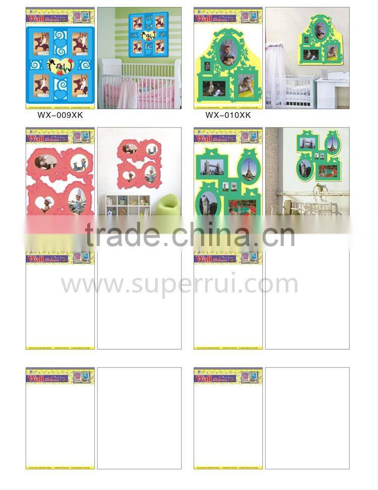 2015 beautiful and best quality DIY wall sticker photo frame for decorate room