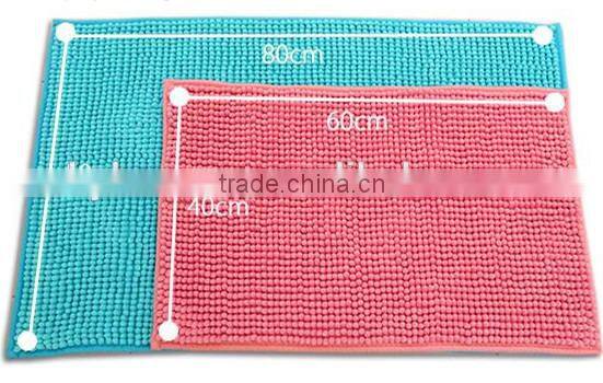 Polyester Waterproof Chenille Bathroom Floor Mat