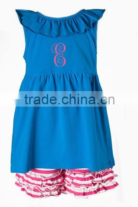 Girls Boutique Outfits Girls' Ruffle Pants Set wholesale clothing pants set for kids