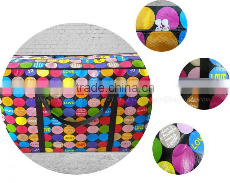 China wholesale foldable zipper tote bag for shopping bags