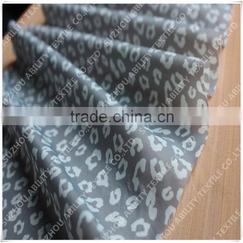 Leopard Sublimation Print Silk Dress Fabric