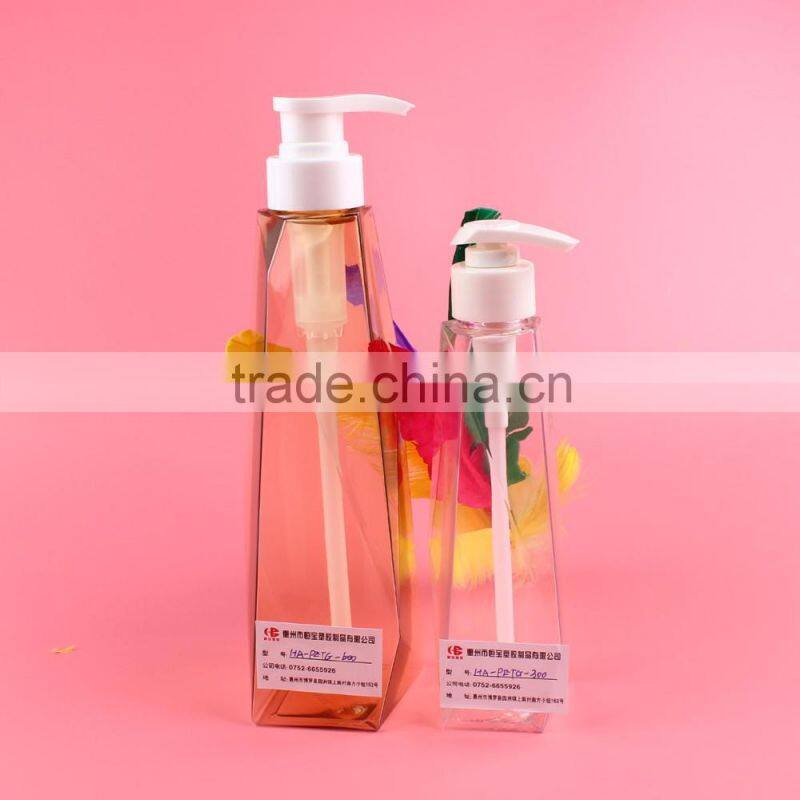600ml PETG The conditioner transparent yellow bottle