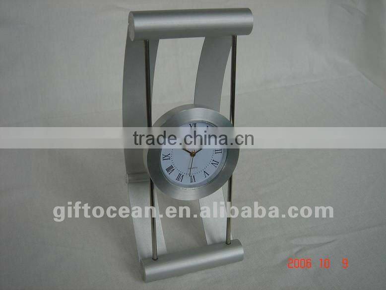 aluminum art metal desk clock,metal crafts table clock