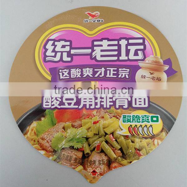Heat seal paper lid for sealing packing instant noodles