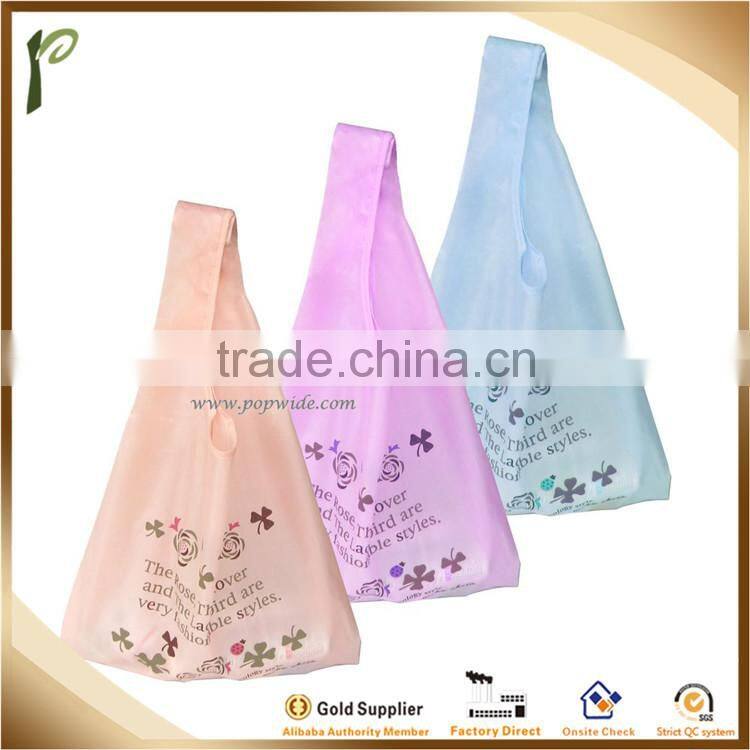 Popwide polyester reusable shopping bag, cloth shopping bag