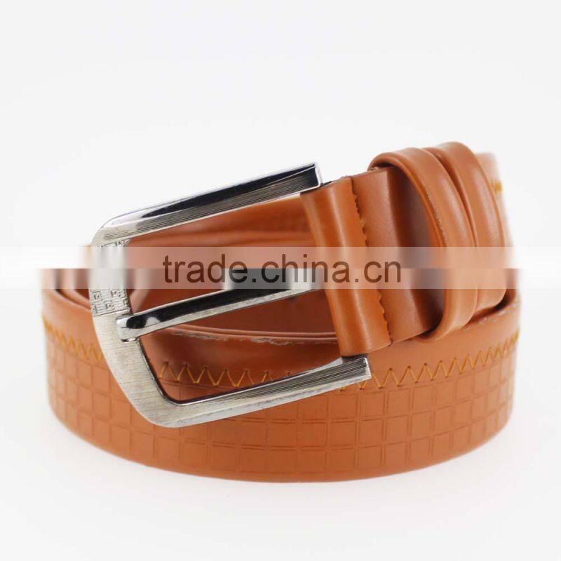 New designer man Orange PU leather jeans belt in Yiwu