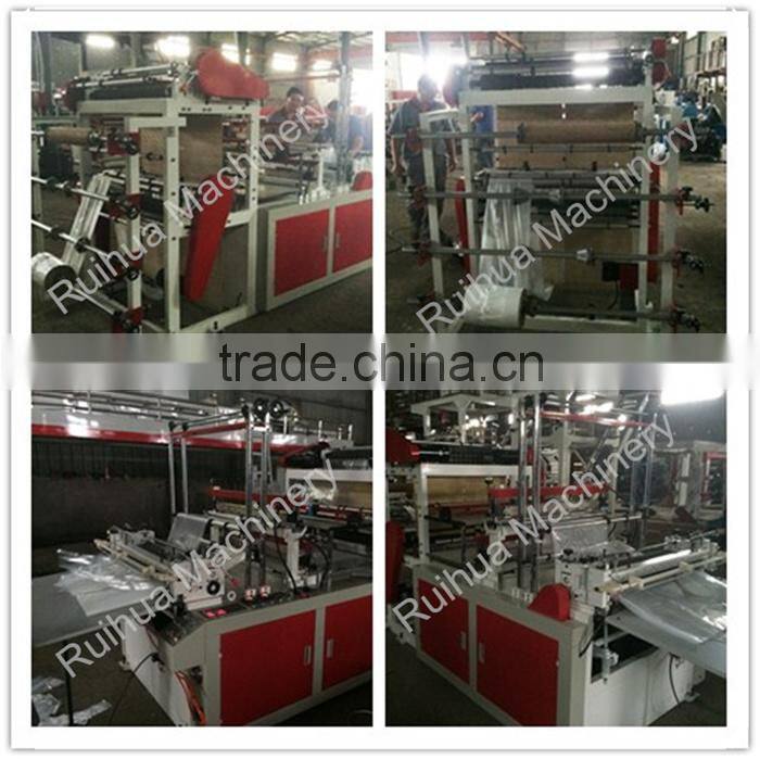 Four Lines Plastic Film Bag Making Machine Factory, Small Bag Making Machine