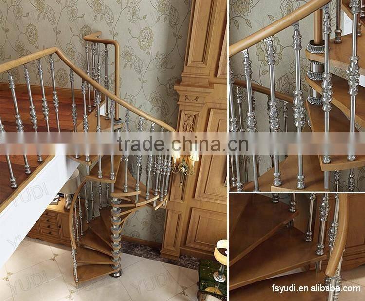 2016 New Design Indoor Staircase With Oak tread and decorative railing