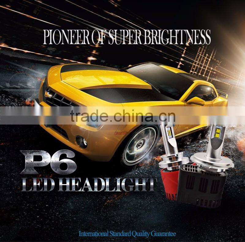 Top quality high efficient heat dissipation 55W 5200lm 9004 9005 h4 p6 car led headlight bulb for cars auto headlight in stock