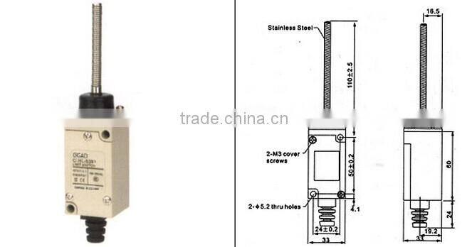 CNGAD HL series miniature limiting switch(limit switch, micro switch)(HL-5381)