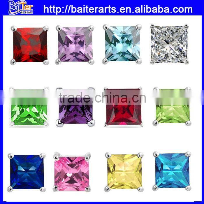 FIVE Colors--New AAA cluster zircon screw back stud pearl earrings for girls