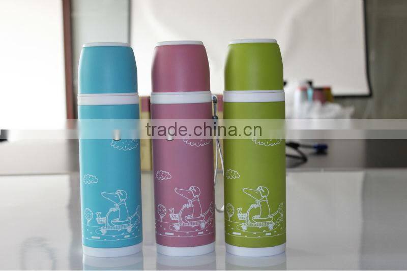 double wall stainless steel plastic thermos vacuum mug