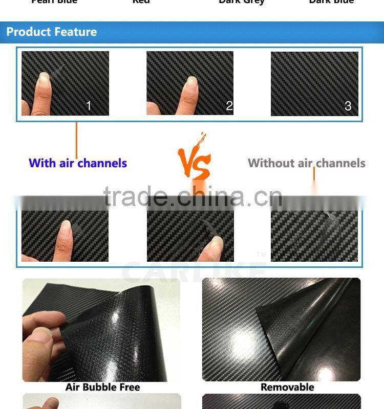 SINO Factory New Style Hot Sell Air Free Car Decoration Green 4D Carbon Fiber