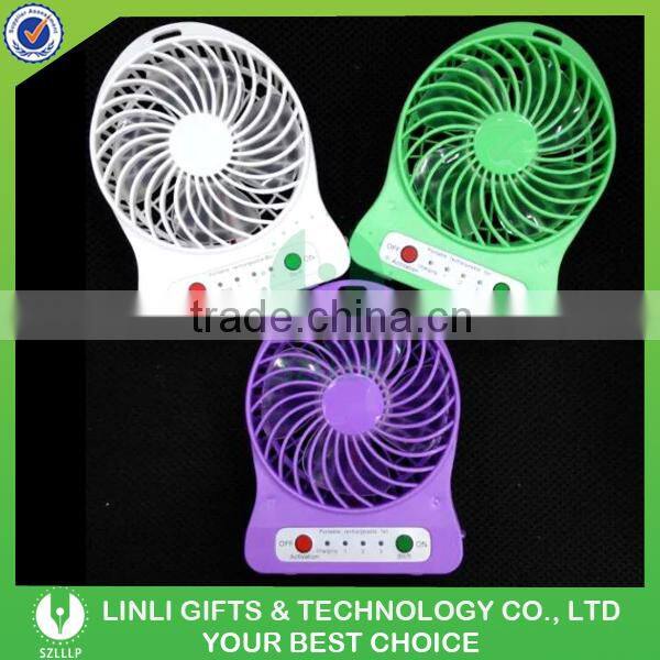 New 2016 Product Idea USB Table Rechargeable Mini Fan Portable USB Rechargeable Fan With Led Lights
