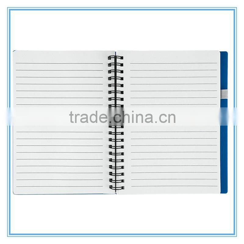 PP spiral notebook with pen loop