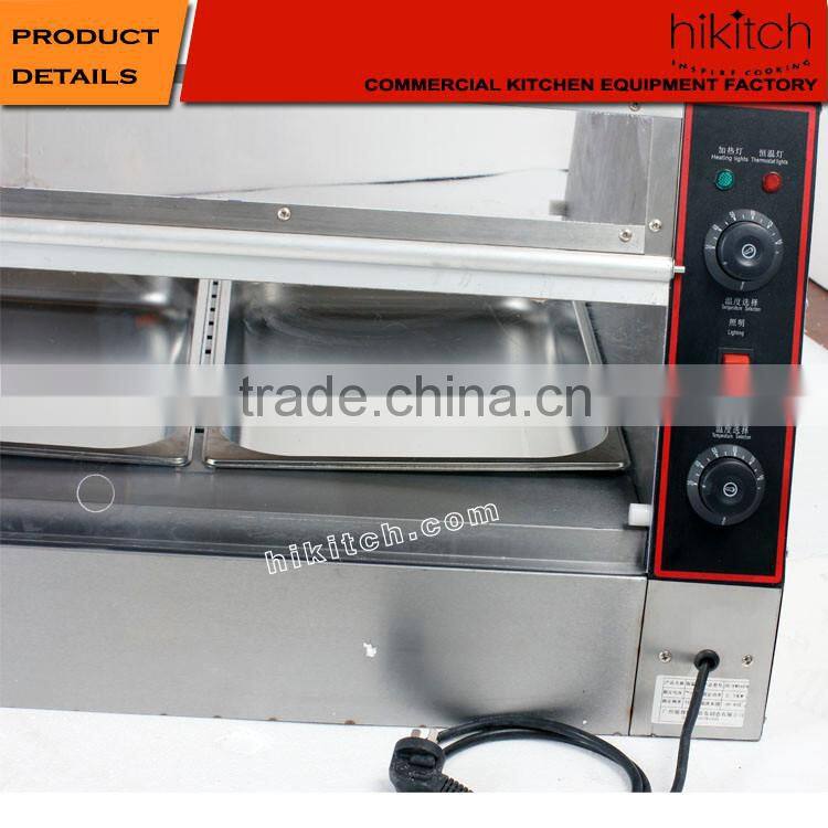 Stainless steel food warmer equipment display showcase provide CE