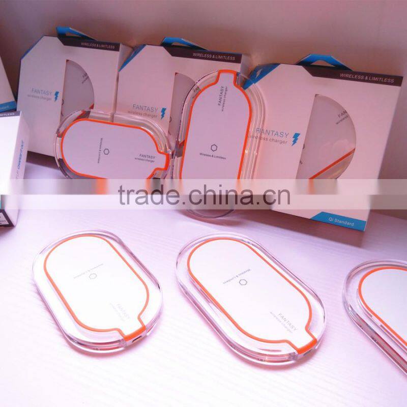 qi 3 coil crystal wireless charger pad