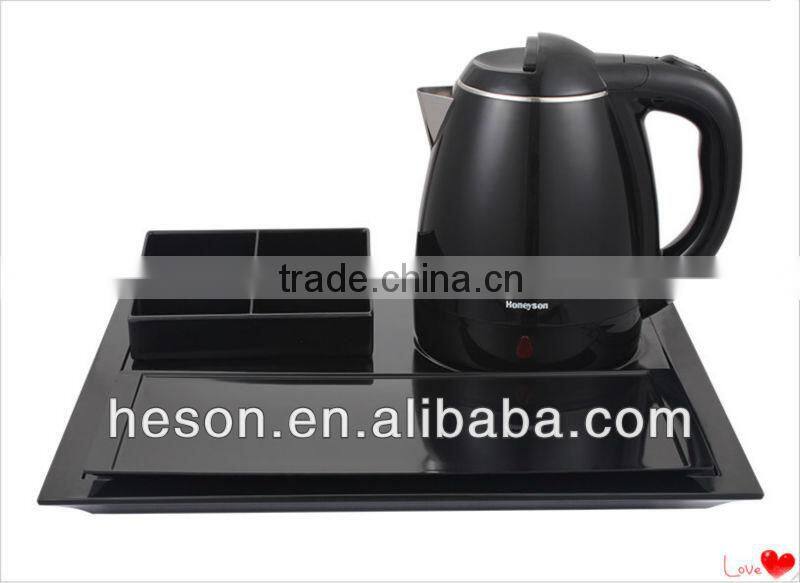 B-K12 Turkish tea kettle set with tray black melamine tray set
