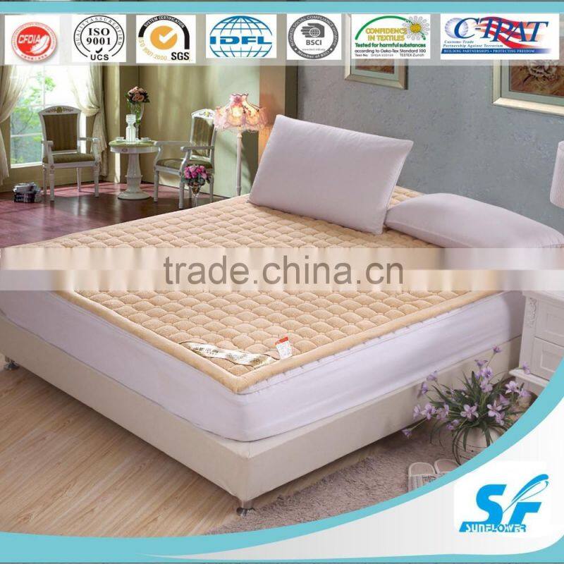 Hypoallergenic down proof mattress topper with skirt elastic