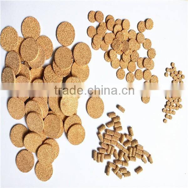 Sintered porous metal filter porosity disc