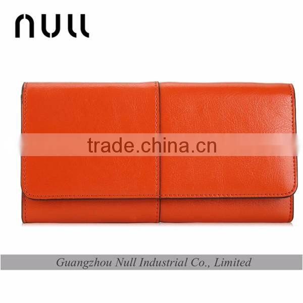 Genuine leather travel ladies clutches handmade wholesale cell phone wallet