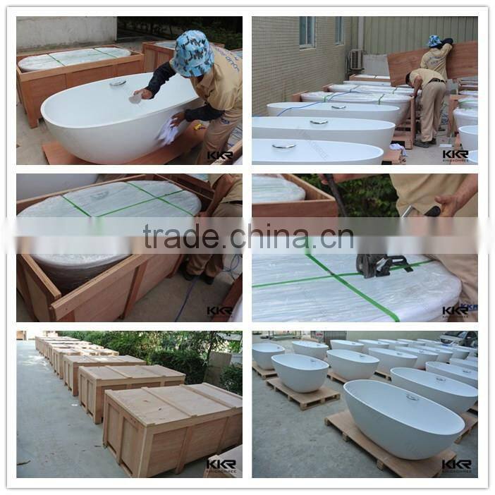 Pure White Dongguan Freestanding Bathtub Acrylic Solid Surface Bath Tubs