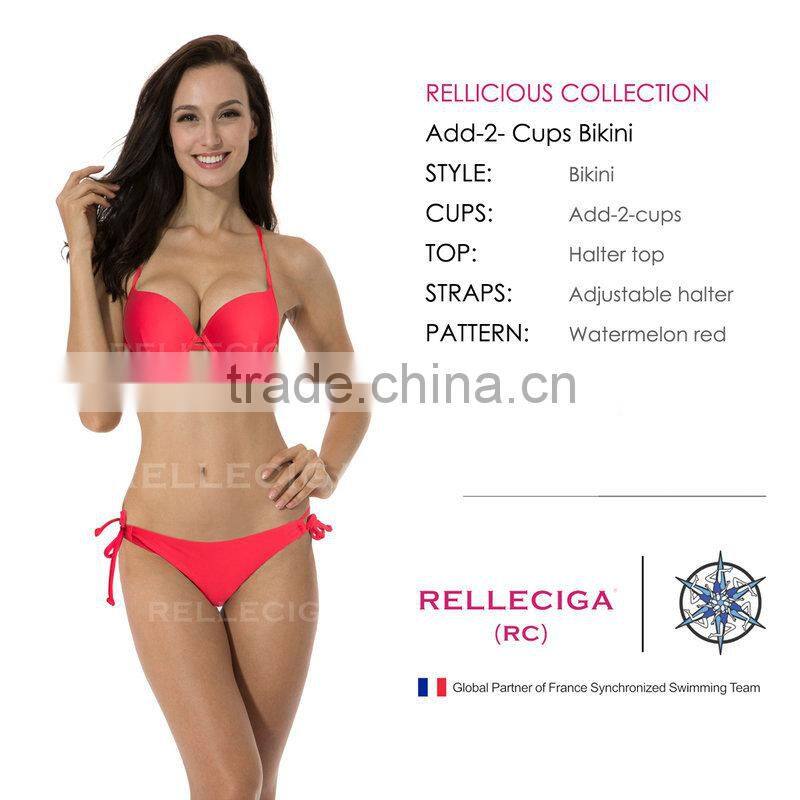 RELLECIGA 2016 Watermelon Red Push-up Halter Bikini