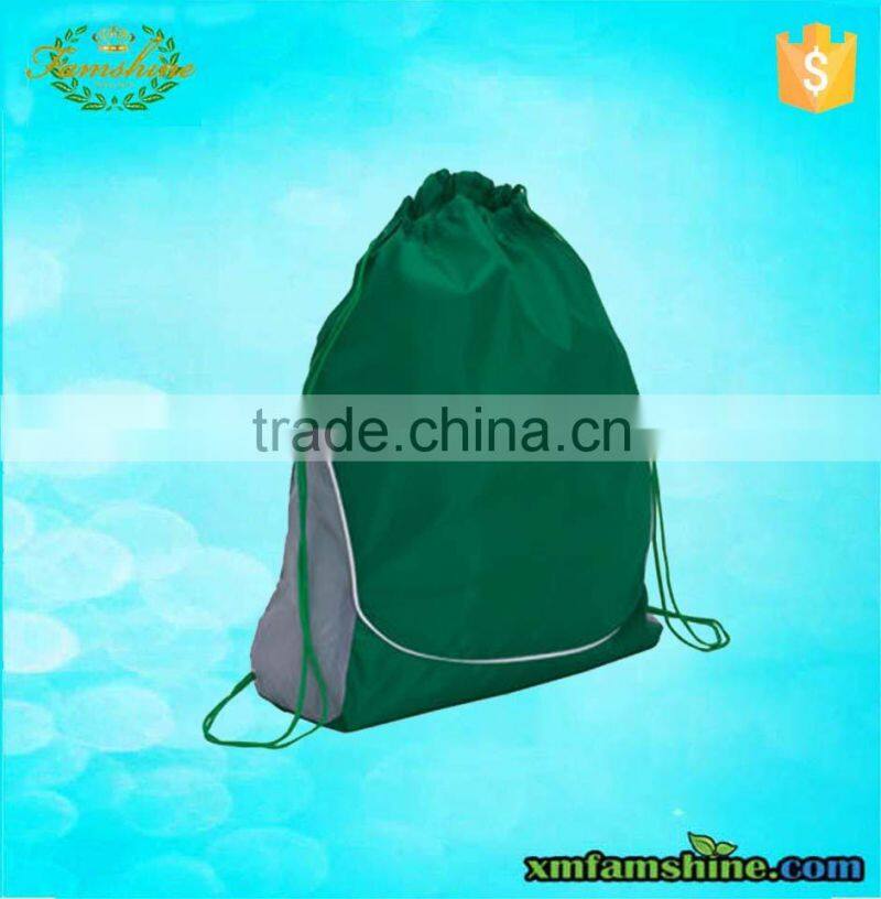 customized fancy polyester drawstring gym bag