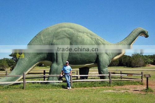 People take a photo with our huge dinosaur