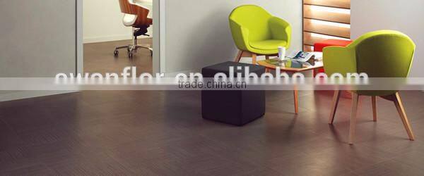 2.0MM Wood Look Rubber Flooring Dry Back Vinyl Flooring Planks Various Color Wood Grain