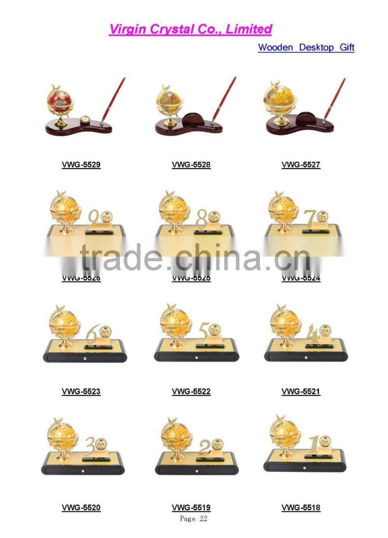 personalized 10 years anniversary company souvenir gifts with globe