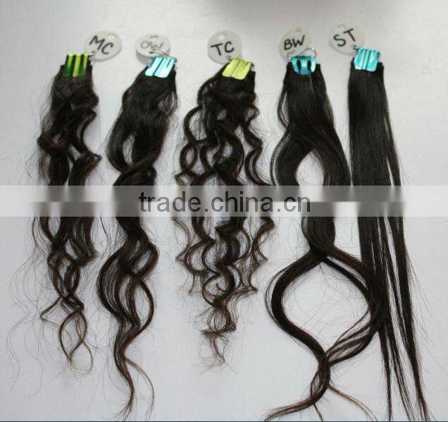New Arrival mixed Color Indian remy hand tied hair weft