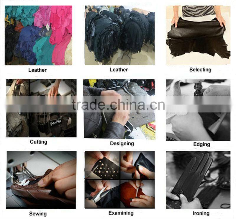 2016 ethiopian sheepskin ladies black gloves for the cold