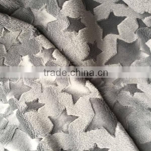 China Professional Minky Producer 14 Colors Cuddle Soft Star Minky Material