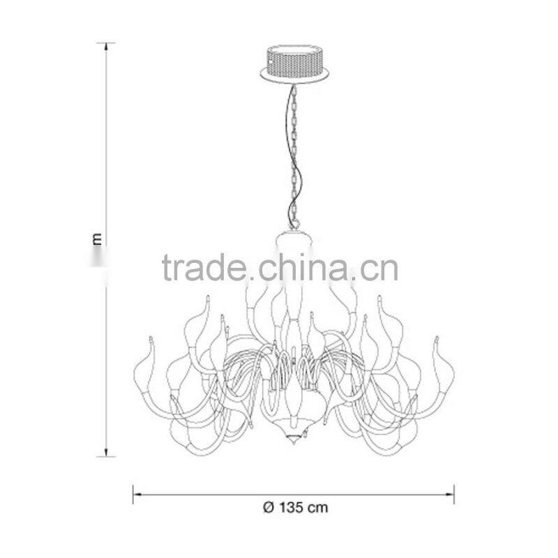 Modern art white swan chandelier lighting 29001