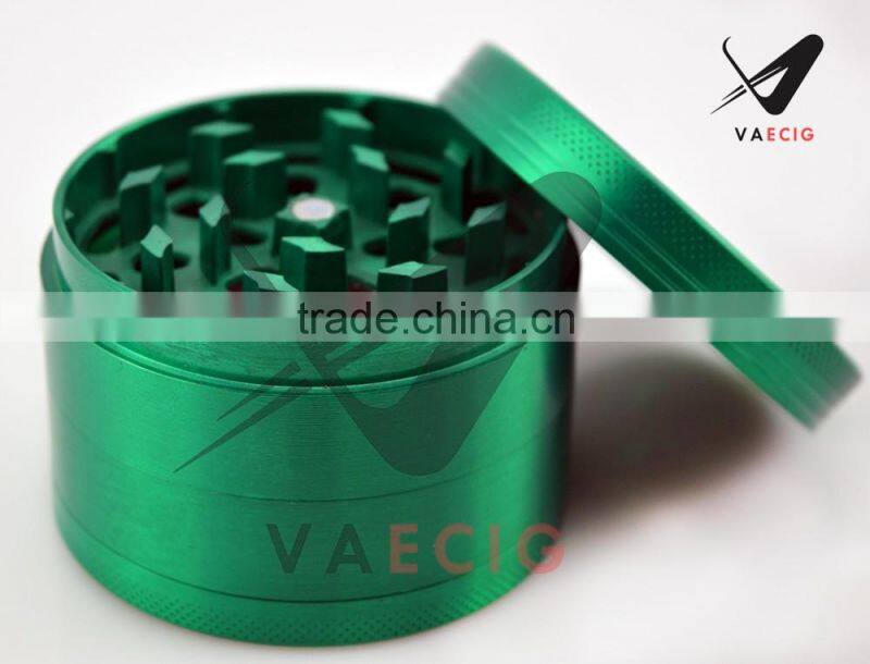 VA Herb Grinder with Pollen Catcher with 34 Teeth for Fine Grinding - 4 Pieces zinc alloy weed grinder