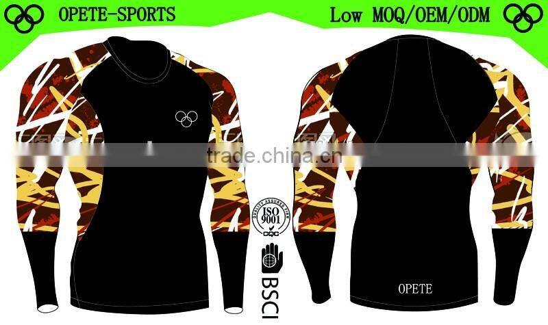 (Trade Assurance) Quick dry Full sleeve men's active gym compression wear