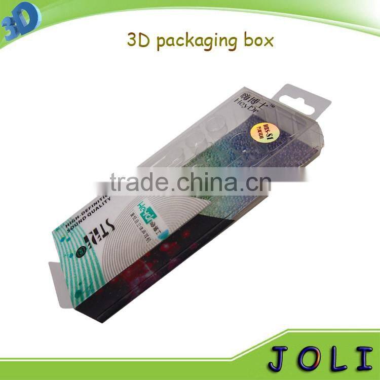 hotslae clear 3d Plastic boxes for earphone