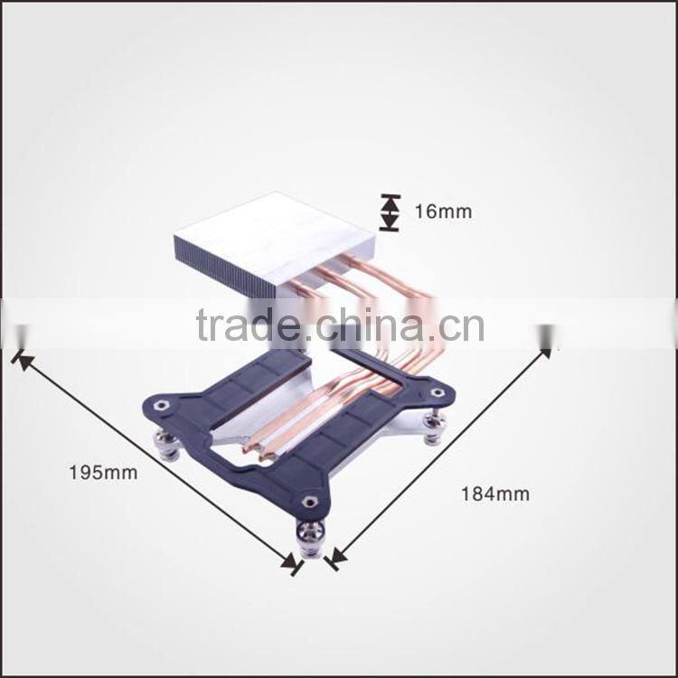 Ruiquan newest aluminum fin with copper heat pipe heat sink for laptop