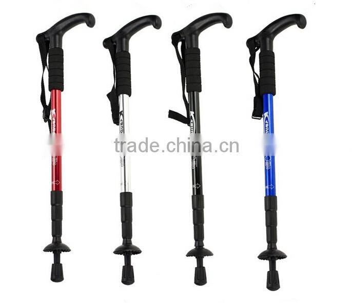 Old Man outdoor sports camping hiking pole walking telescopic stick cane trekking ski poles climbing mountaineering crutch