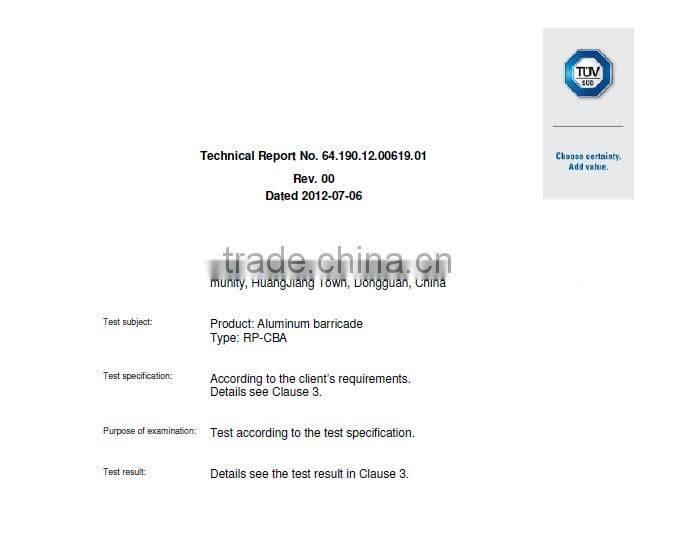 RP aluminum crowd barricade width*deepth*Height: 4FTx4FTx6FT