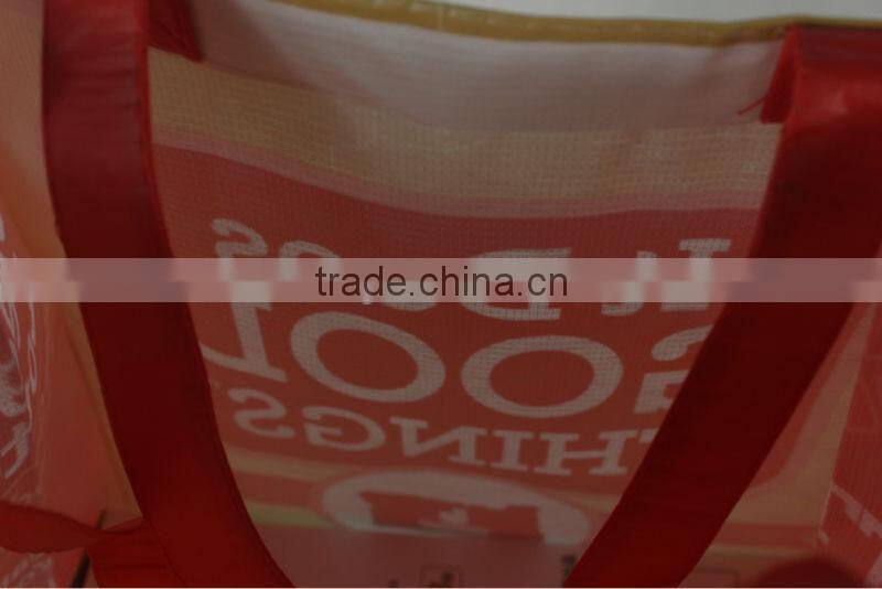 Wipe-clean r-pet eco friendly custom reusable shopping bag