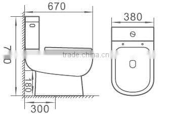 Popular Product Bathroom Two Piece Girl Brands German Toilet
