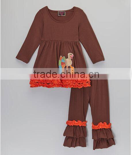 china Wholesale Christmas tree printing little girls boutique remake clothing sets fall winter clothing baby girls